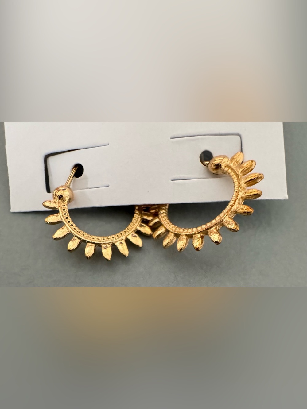 Gold Sunburst Hoop Earrings - Elegant Women's Jewelry